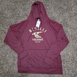 Benelli Mediumweight Duck Hoodie Men’s 2XL Maroon Firearms Hunting NWT
